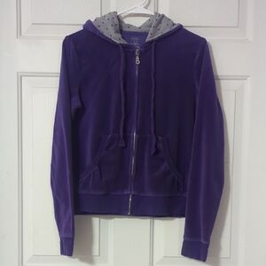 Vintage Purple Hoodie with Gray Accents